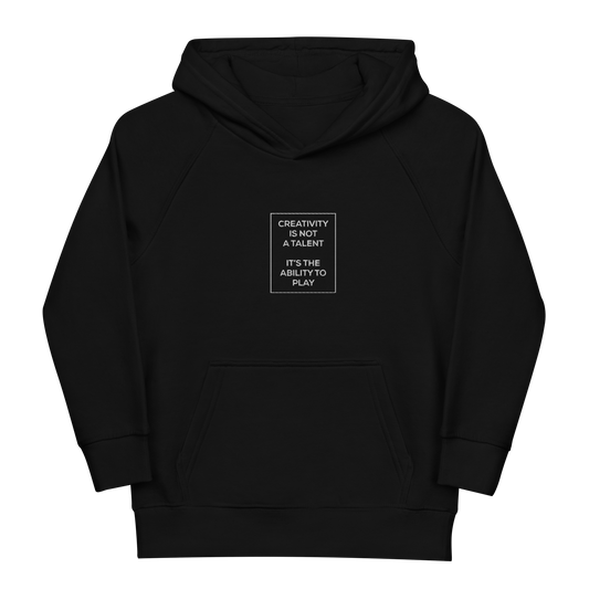 Creativity is not a talent – Embroidery, organic hoodie